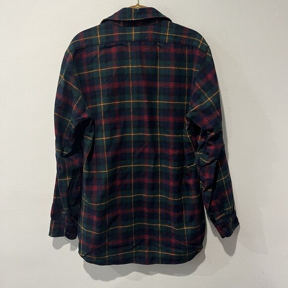 Pendleton Virgin Wool Button Up Men’s Medium Tartan Plaid Shirt Board 70s 80s - Picture 2 of 9
